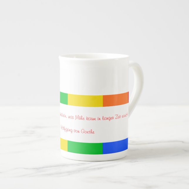 De Porcelana Caneca Arco-Íris (Frente Esquerda)