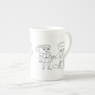 De Porcelana Caneca cómica do aniversário