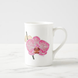 De Porcelana Caneca cor-de-rosa da orquídea
