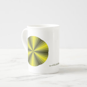 De Porcelana Caneca da especialidade do amarelo da ilusão