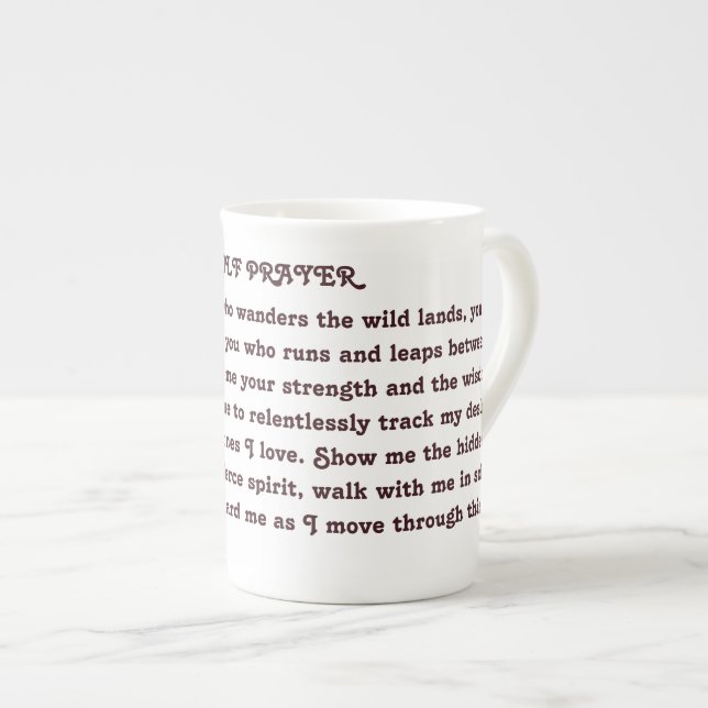 DE PORCELANA CANECA DA ORAÇÃO DO LOBO (Frente Esquerda)