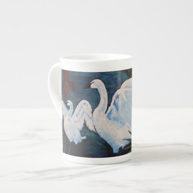 De Porcelana Caneca das cisnes da génese (Frente Esquerda)