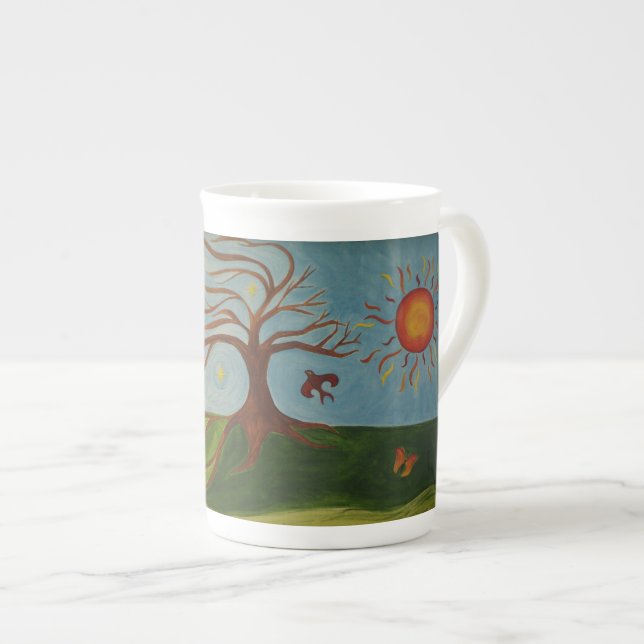 De Porcelana Caneca das cores verdadeiras (Frente Esquerda)