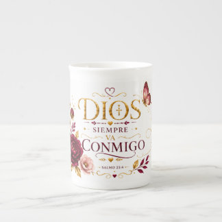 De Porcelana Caneca Dios Sempre Va Conmigo | Salmo 23 Caneca