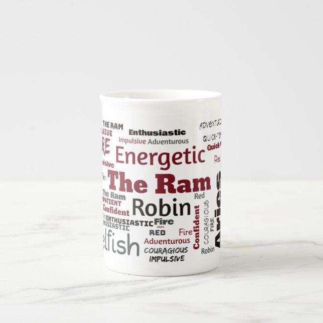 De Porcelana Caneca do Aries (Frente)