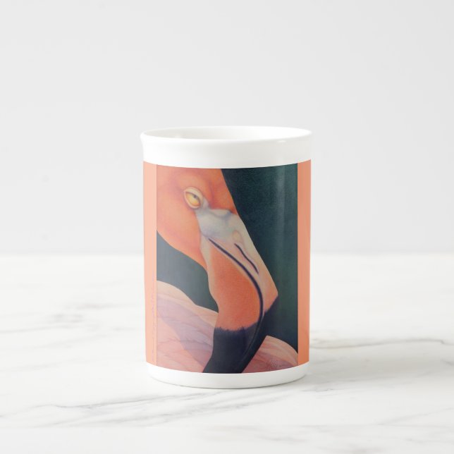 De Porcelana Caneca do flamingo (Frente)