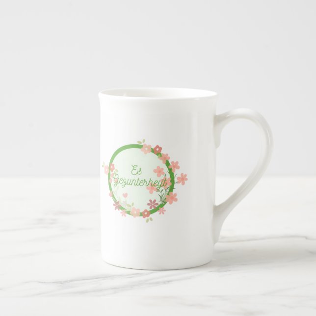 De Porcelana Caneca Es Gezunterheyt (Direita)