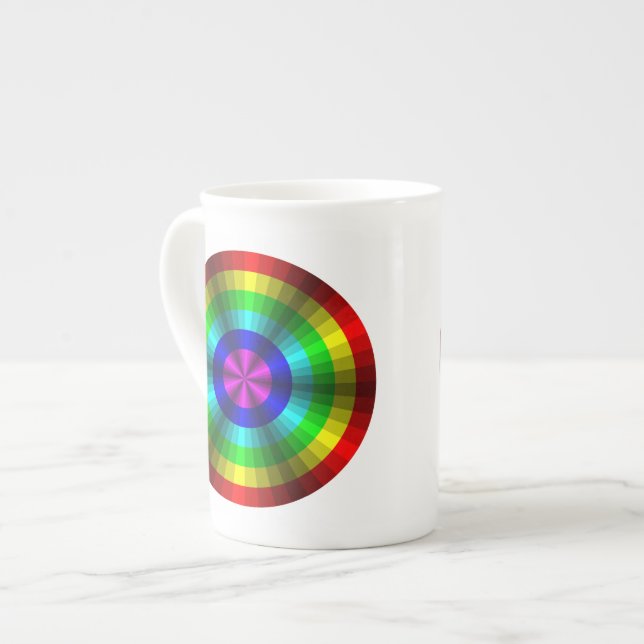 De Porcelana Caneca Especial Arco-íris Ilusão Óptica (Frente Esquerda)