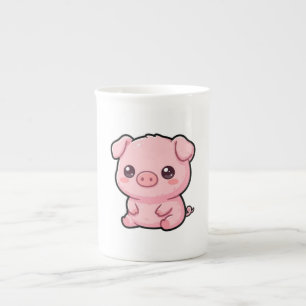De Porcelana Caneca Especial Bebê Porco Fofo