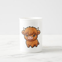 Caneca Especial Bebê Vaca das Terras Altas Fofa