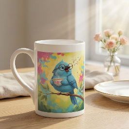 De Porcelana Caneca Especial Confortável Blue Bird