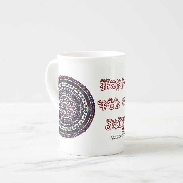 De Porcelana Caneca Especial Dia da Independência Conectada (Frente Esquerda)