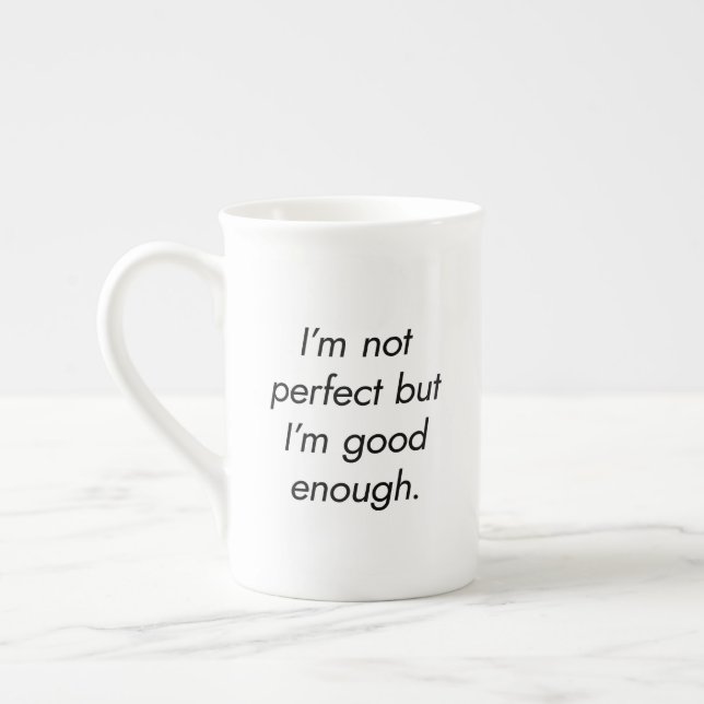 De Porcelana Caneca Especial Eu Sou Bom o Suficiente (Esquerda)