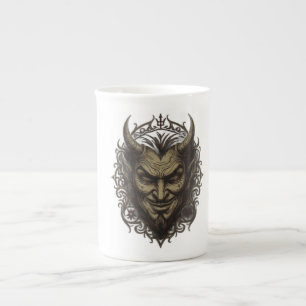 De Porcelana Caneca Gótica Chifres do Diabo
