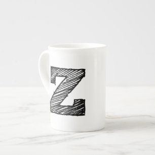 De Porcelana Caneca Monogrammed: Letra "Z "