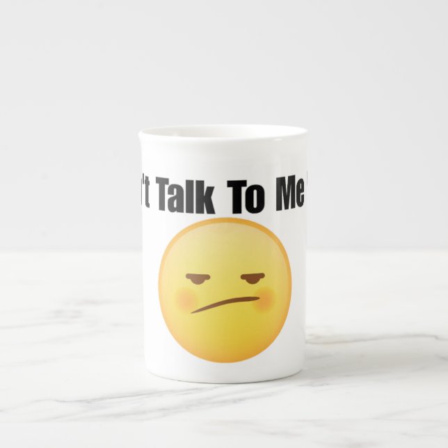 De Porcelana Caneca 'Não Fale Comigo Ainda' (Frente)
