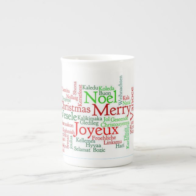 De Porcelana Caneca Natal (Frente)