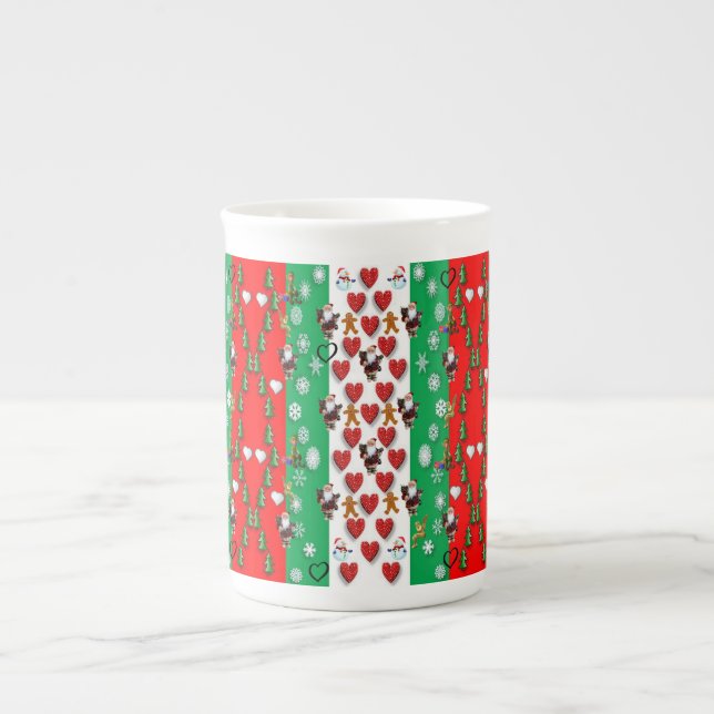 De Porcelana Caneca Natal (Frente)