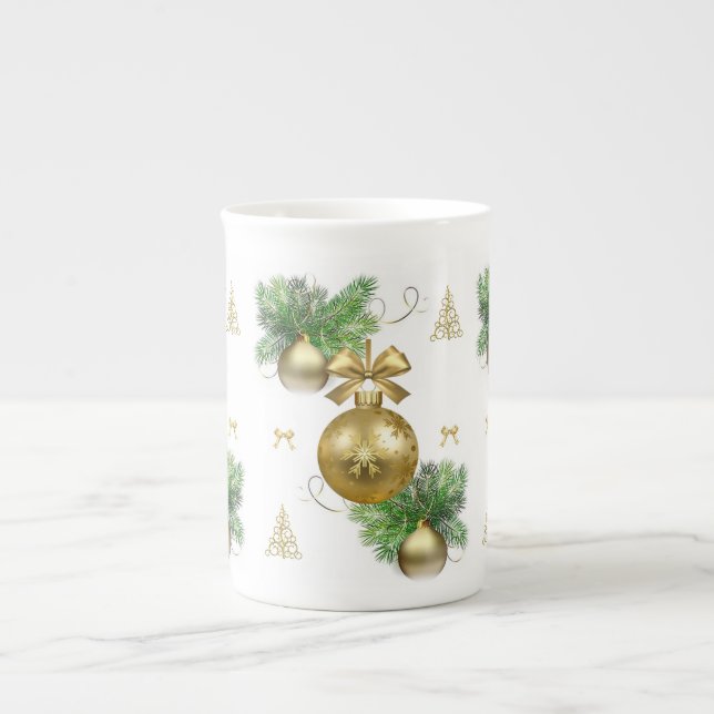 De Porcelana Caneca Natal (Frente)