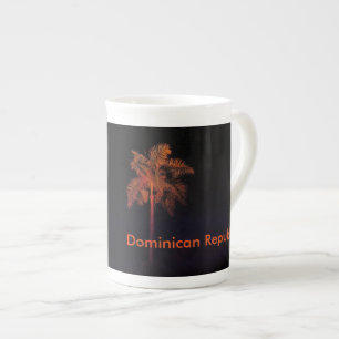 De Porcelana caneca preta da República Dominicana