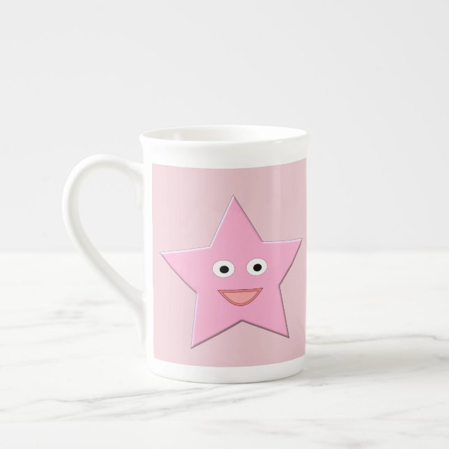 De Porcelana Caneca Pretty Pink Star (Esquerda)