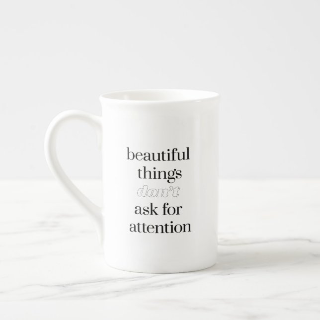 De Porcelana Caneca Temática Coisas Lindas (Esquerda)