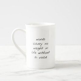 De Porcelana Caneca temática Sem Voz