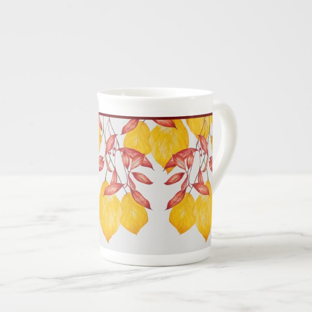 De Porcelana Chili & Turmeric em uma caneca chinesa óssea (Frente Esquerda)
