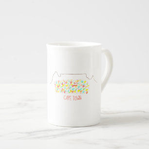 De Porcelana Copo colorido da caneca da montanha Funky da mesa