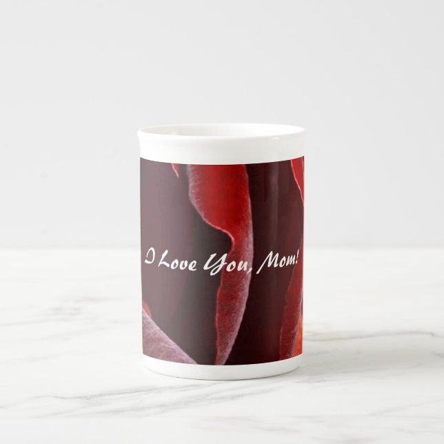 De Porcelana Eu amo você, Mamãe! Caneca (Frente)