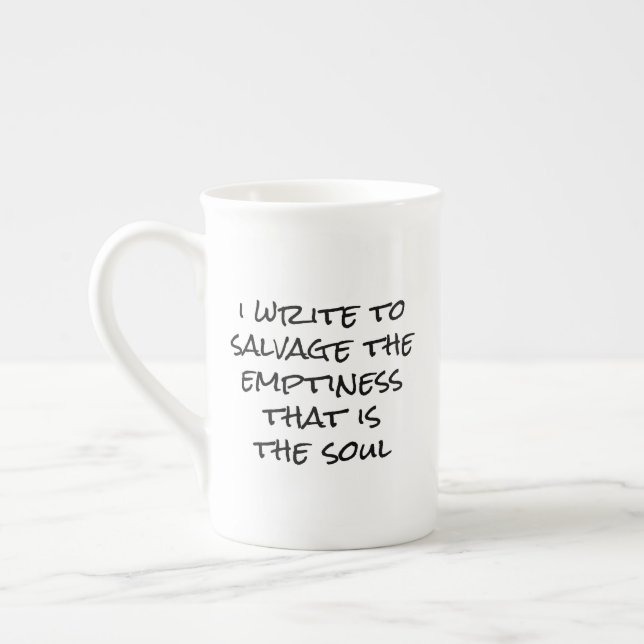 De Porcelana Eu Escrevo Caneca Especializada (Esquerda)