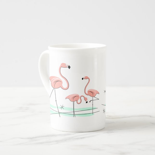 De Porcelana Flamingo Ocean Trio 2, osso, caneca (Frente Esquerda)