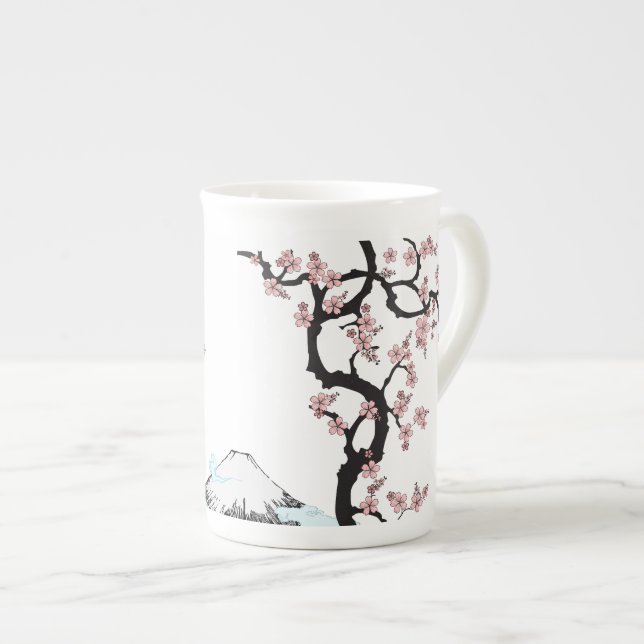 De Porcelana Fuji e Sakura: Caneca (Frente Esquerda)