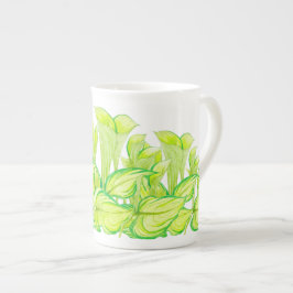 De Porcelana "Harmonia em Verde" em uma Caneca China Óssea