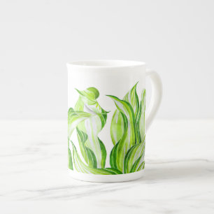 De Porcelana 'Hosta com a Mosta' em uma caneca chinesa óssea