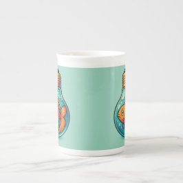 De Porcelana Ideias Brilhantes Nadam Fundo - Caneca
