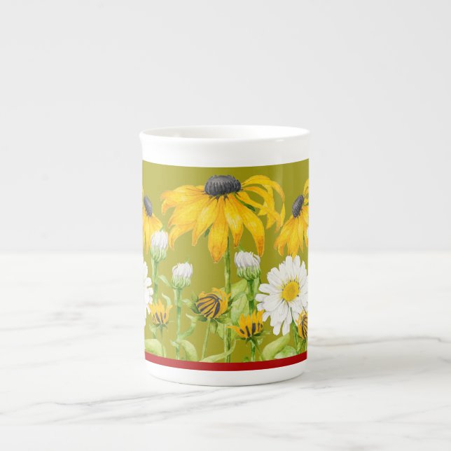 De Porcelana Joyful Summer em uma caneca chinesa óssea (Frente)