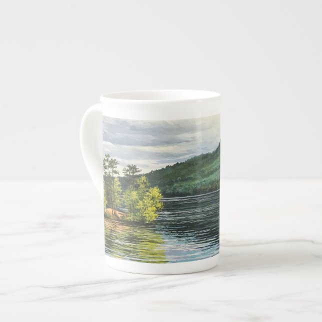 De Porcelana Lagoa dos alces - caneca (Frente Esquerda)
