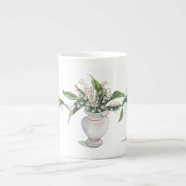 De Porcelana Lily da caneca do Vale (Frente)