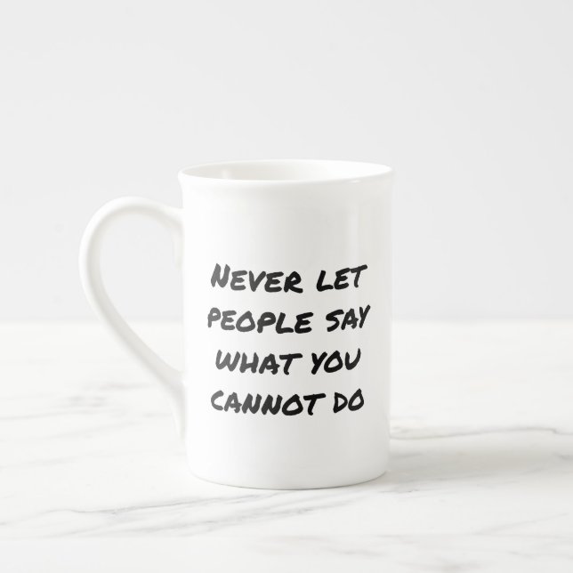 De Porcelana Nunca Deixar que o Pessoas diga caneca especial (Esquerda)