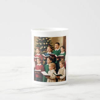 De Porcelana Os jovens carollers, caneca