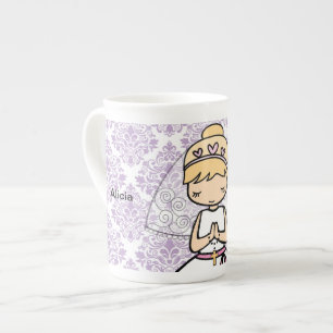 De Porcelana Primeira caneca adorável da menina do comunhão