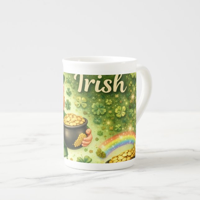 De Porcelana Sorte dos Irlandeses - Caneca Especial  (Frente Esquerda)