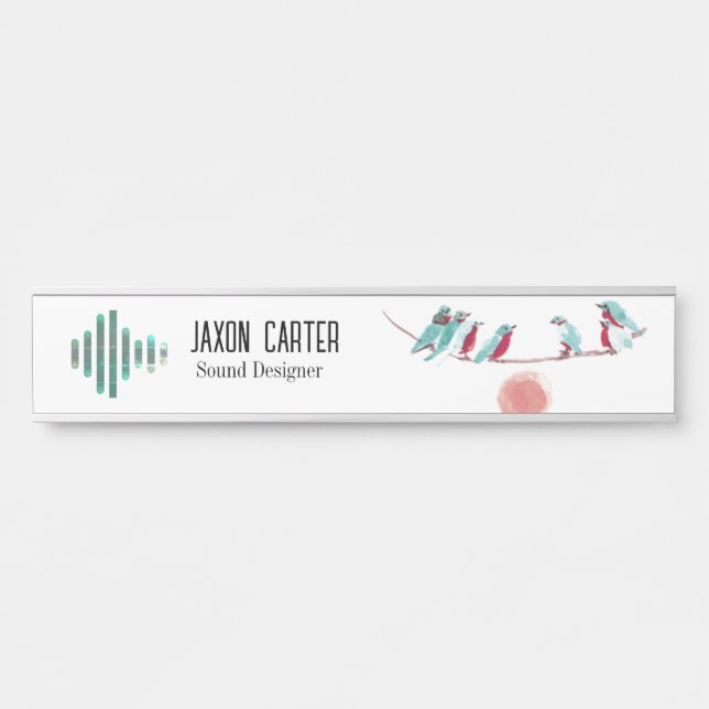 De Porta Pássaro cantando placa (Frente)