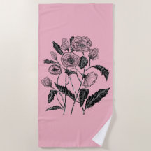 Poppies Pink Beach Toalha - Escolher Cor