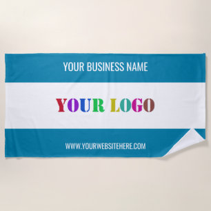 De Praia Texto do logotipo da empresa personalizado Toalha
