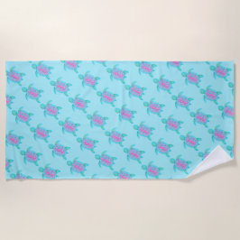 De Praia Toalha lunática bonito da arte da aguarela do