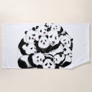 De Praia Toalha Pandas Beach Divertida - Grandes Abraços