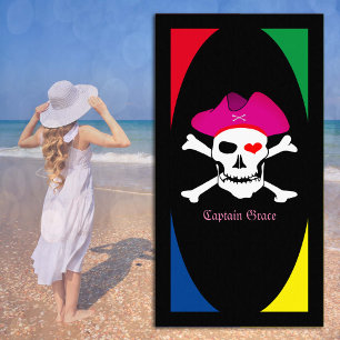 De Praia Toalha pirata, feriado "Grace", colorido