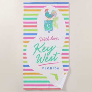De Praia Toalha With Love Key West